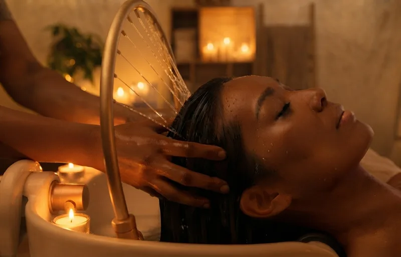 Rituel Head Spa japonais à Poisy, arche sensorielle et massage du cuir chevelu